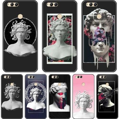 Case For Huawei Honor 7 8 9 10 Lite 7S 7X 7A 7C Pro Medusa Art Silicone Back Cover For Huawei Honor 8X MAX 10 9 8 7 Phone Case