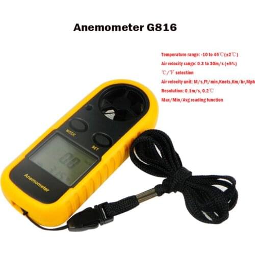 Anemometer Free Rpm Tacometro Usb Tester Digital Tachometer Anemometro Anemometer Wind Gm816 Level Display