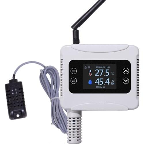 WF7005 Color Screen Temperature Sensor and Humidity Network Transmitter Ethernet One