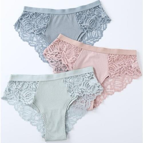 Cotton Panties Sexy Panty Briefs Lace Panties Women Underwear Lingerie Panties for Female Ladies Floral Pantys Underpants