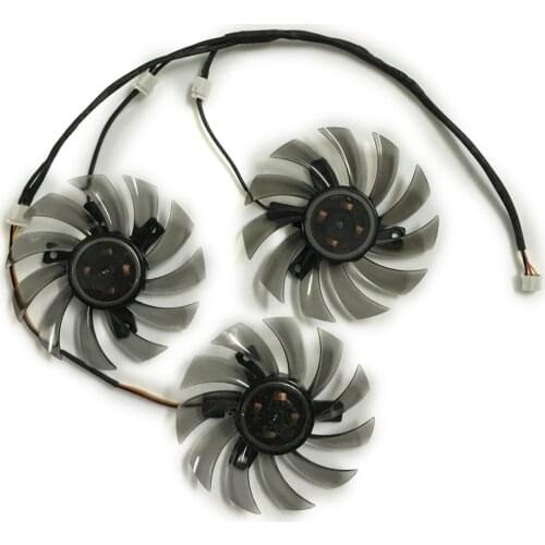 3Pcs/lot R9 280X GPU Cooler 3Pin Graphics Card Fan For Gigabyte R9-280X GV-R928XWF3-3GD GV-R928XOC Card as Replacement