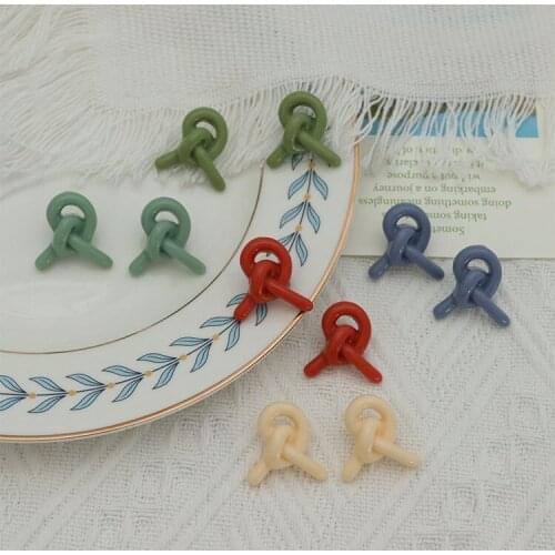 Summer stud earrings korean fashion Silver Needle new Style heart boho Irregular Bow Colorful acrylic earrings Womens Jewelry