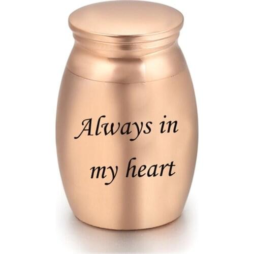 Mini 16x25mm Keepsake Urns for Ashes Always in My Heart Cremation Memorial Urns for Human Ashes Small