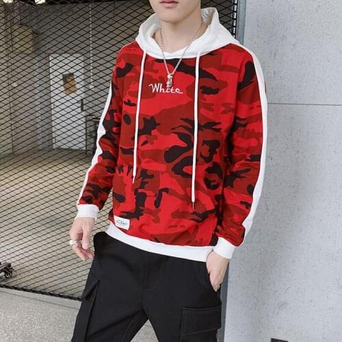 VERSMA 2019 Japanese Harajuku Camouflage Embroidery Printed Hoodie Men Hip Hop Streetwear OVersized Sweatshirts Men Dropshipping