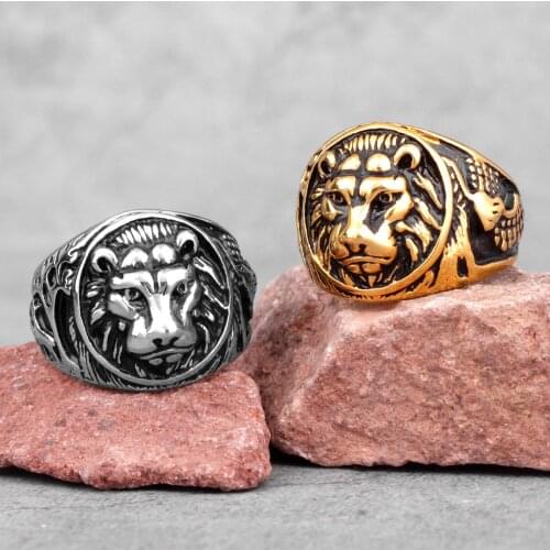 Animal Tiger Domineering Men Rings Punk Hip Hop Personality for Boyfriend Male Stainless Steel Jewelry Creativity Gift Wholesale