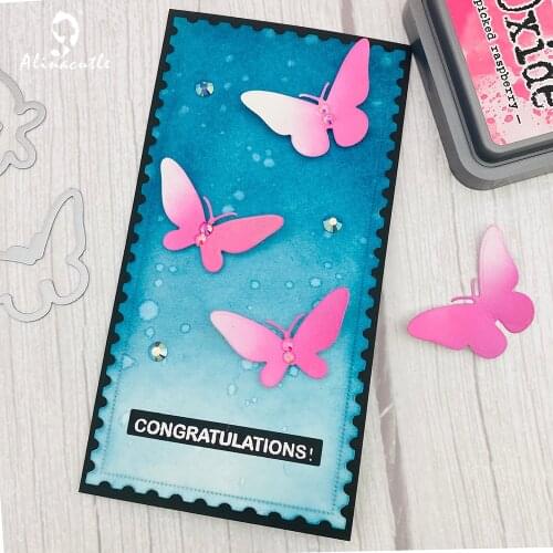 Alinacutle Metal Cutting Dies Cut 6pc Butterfly Set Scrapbooking Paper Craft Handmade Album Card Punch Art Knife Dies