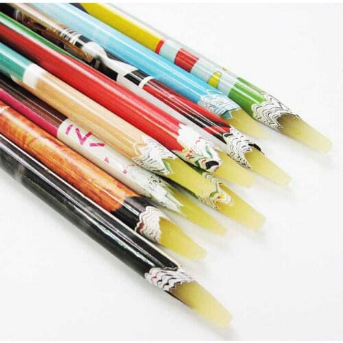 New 1Pcs Self Adhesive Resin Rhinestones Picker Pencil Nail Art Gem Crystal Pick Up Tool Wax Pen Long