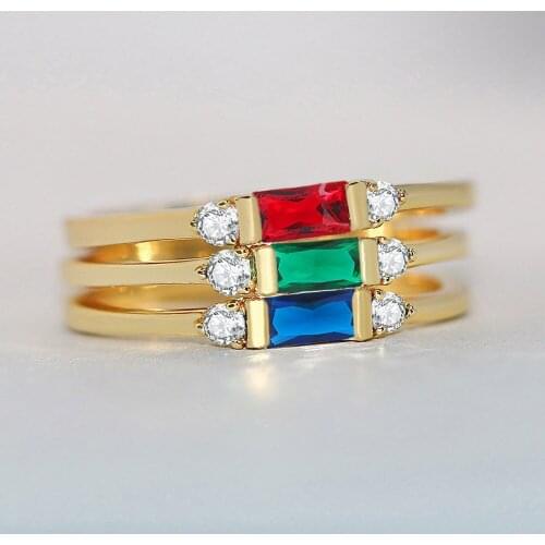 New Classic And Popular Geometric Engagement Ring Inlaid With AAA Zircon And 14K Gold Plated Accessories Womens Ring Jewelry