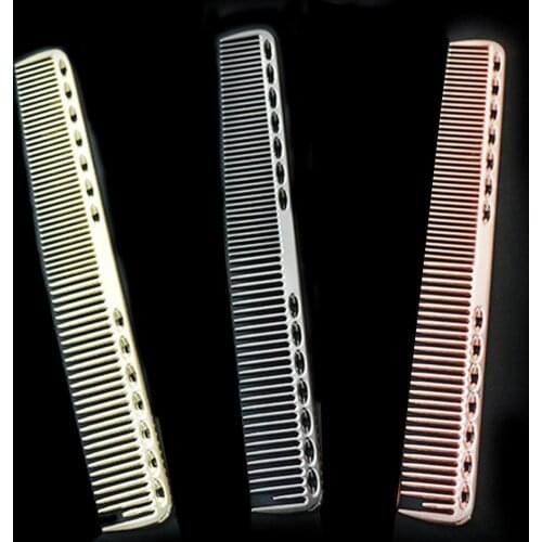 Solid Color Space Aluminum Anti-static Hairdressing Hair Cutting Comb Hairbrush hair brush with comb hair brush Salon Comb Space