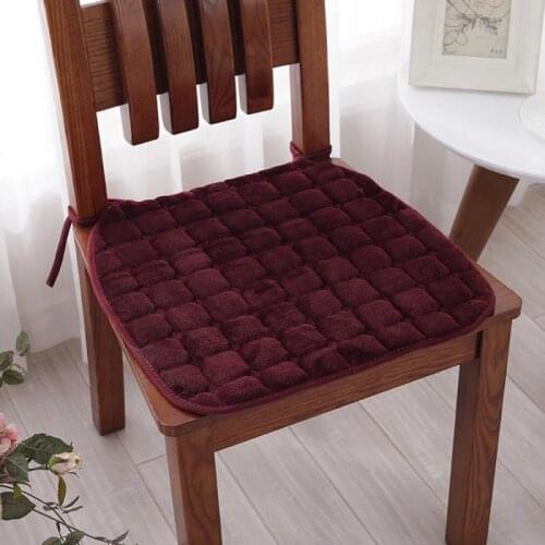 Creative Plush Chair Pad Solid Color Non-slip Seat Cushion For Dining Patio Home Office Garden Sofa Buttocks Cushion 40x40 Hot
