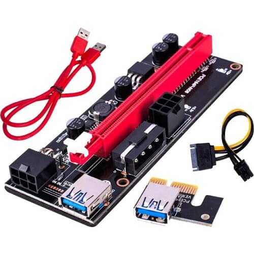 PCI-E Extender PCI Express Riser Extension Cord USB 3.0 Adapter Card PCIE 1X to 16X for Linux /XP/ Win7 Win8 Win10