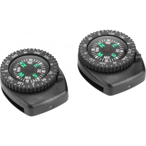 2pcs Portable Camping Watch Compass Band Slip Slide Navigation Compass Wrist Camping Navigation Compass Watch Strap