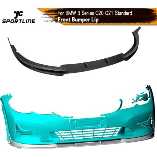 G20 Carbon Fiber Front Bumper Lip Splitters for BMW 3 Series G20 G21 Standard Bumper 2018 - 2021 Carbon Fiber Front Splitters