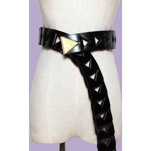 2020 New Luxury Brand Ladies Wide Belt Vintage Leather Woven Waist corset Belt Fashion Black Brown Waistband For Dress