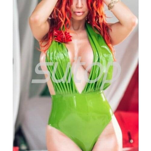 Sexy Woman latex suit set Leotard New (No lubes)