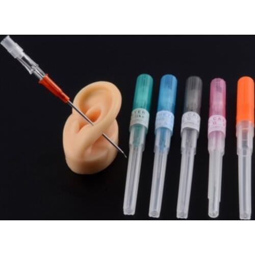 Sterilised Piercing Needles IV Catheter Surgical Steel Needles with Piercing Body Jewelry Kit Tattoo Tool Piercing Supplies Set