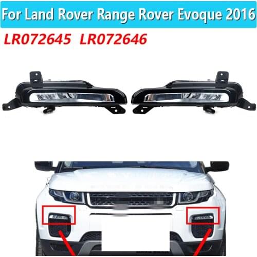 LR072645 LR0726461 Pair Fit For Land Rover Range Rover Evoque 2016 Car LED Daytime Running Lights Front bumper Fog lamp