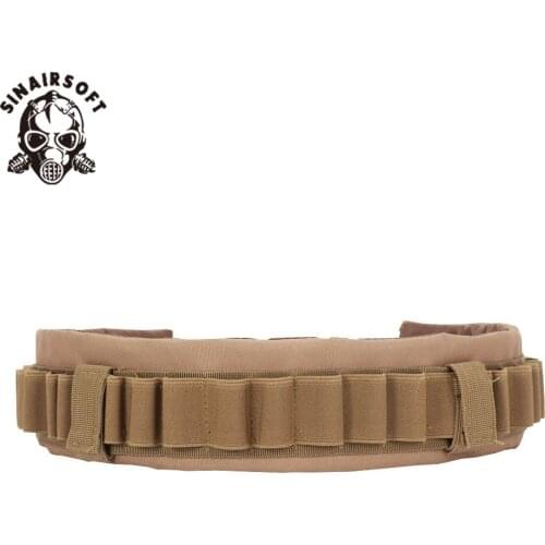 Tactical Shotgun 12/20 Gauge Ammo Shooting Waist Holder Belt With 25 Nylon Bandolier Bag For Hunting Paintball Accessories