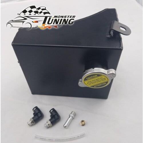 Tuning Monster Polished Aluminum Radiator Coolant Overflow Tank Can For Nissan 240SX S13 Silvia
