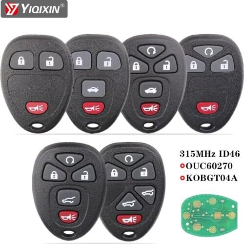 YIQIXIN Smart Remote Key 3 4 5 6 Button For Chevrolet Tahoe Traverse For GMC Chevy Silverado For Buick Hummer H3 315MHz OUC60270
