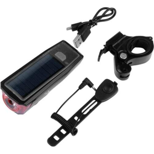 6000mah Solar Power Bank Bike Light IPX-4 500 Lumen Bicycle Bell Light LED USB Rechargeable Lamp Headlights Bike Light