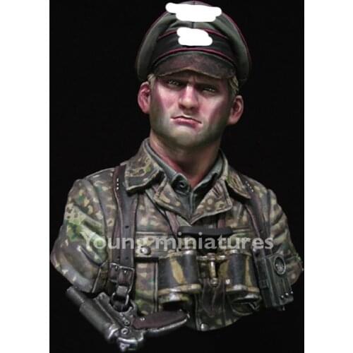 1/10 World War II Officer 1944, Military subject matter, Resin Figure Bust GK, Uncoated No colour