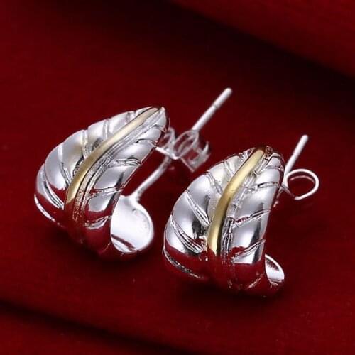 Fashion jewelry Earring For Women, Plated Earrings Leather Earrings E039 /YAVSPCUW QCLDQEKO silver color