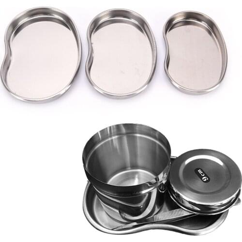 1PC Stainless Medical Plate Tray Disinfection For Eyebrow Lip Tattoo Sterilization Medical Instruments Tray Disinfection Plate