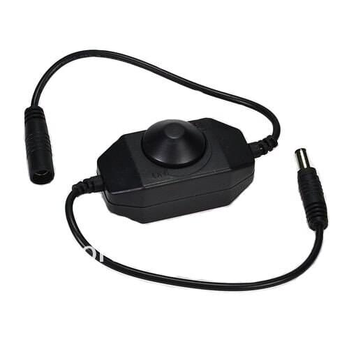 10pcs/lot DC12V 24V Manual Dimmer Brightness To DC Adapters For LED Single Color Light Strip