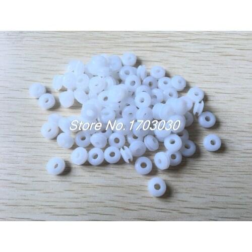 100Pcs 3mm x 8mm White Rubber Cable Wire Grommet Gasket Ring for RC Plane