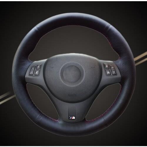 Microfiber Leather Auto Braid On The Steering Wheel Cover for BMW M Sport M3 E90 E91 E92 E93 E87 E81 E82 E88 X1 E84 Car Covers