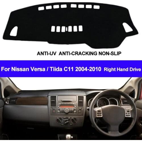 TAIJS Car Dashboard Cover Dash Mat For Nissan Versa Tiida C11 2004 2005 2006 2007 2008 2009 2010 DashMat Pad Dash Board Cover
