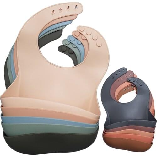 Newborns Solid Silicone Baby Feeding Burp Cloth Bandana Bibs Fashionable Infant Toddler Drooling Babador Scarf Aprons Baby Stuff