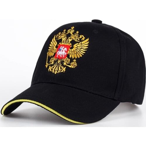 New Unisex 100% Cotton Outdoor Baseball Cap Russian Emblem Embroidery Snapback Fashion Sports Hats For Men & Women Patriot Cap