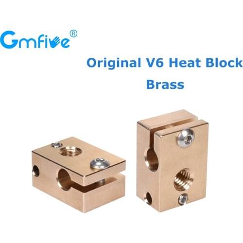 GmFive Original V6 Heater Block Copper Brass Heat Block For E3D V6 Hotend Nozzle Silicone Sock For BMG Titan 3D Printer Parts
