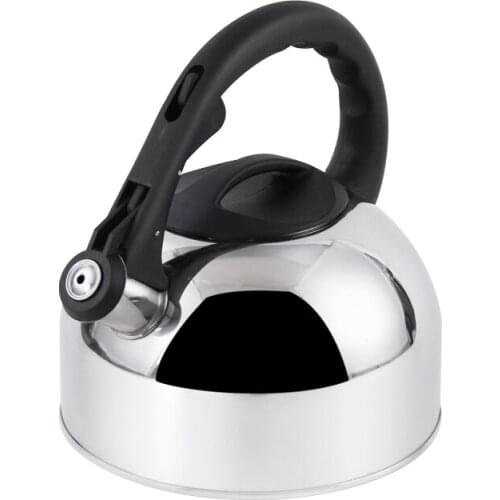 Fixed Handle Water Whistling Kettle All Stovetop Stainless Steel Original Silver Color Teapot Boiler 2.5L