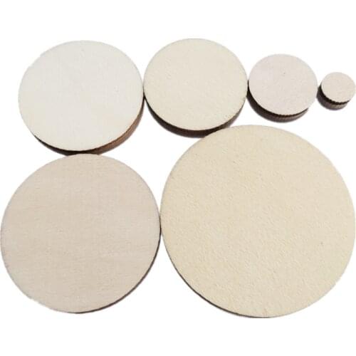 10-80mm Wood Rounds Dicss Crafts Natural Pine Round Unfinished Wood Slices Circles for Wood Craft Wedding Birthday Ornament