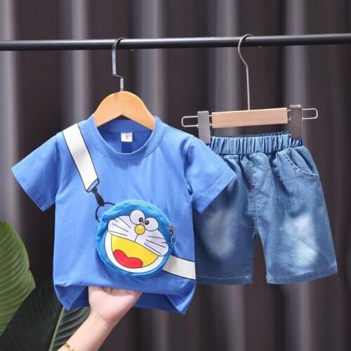 2021 Summer Baby Clothes Suit Children Fashion Boys Girls Cartoon T-Shirt Shorts 2Pcs/set Toddler Casual Clothing Kids Tracksuit
