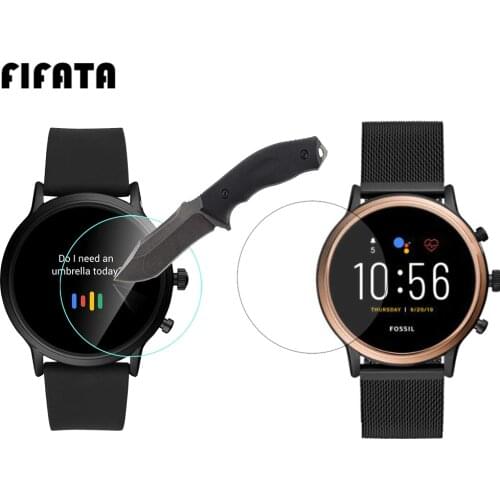FIFATA 2Pcs 3D HD Screen Glass Tempered Film For Fossil Gen 1/Gen 2/Gen 3/Gen 4/ Gen 5-CARLYLE HR Series Watch Protective Film