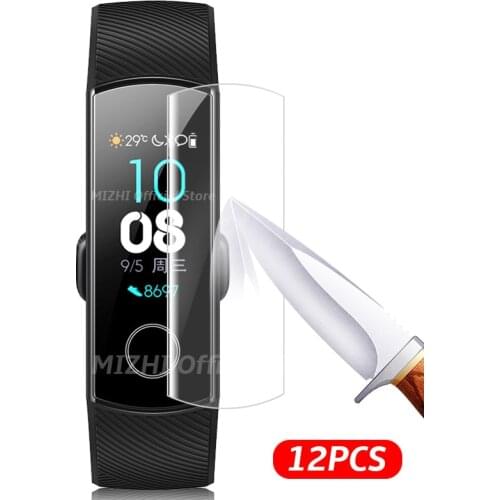 For Huawei Honor Band 5 Honor Band 4 Screen Protector Film Anti Scratch 9D Clear Hydrogel Film For Huawei Honor Band 5 Not Glass