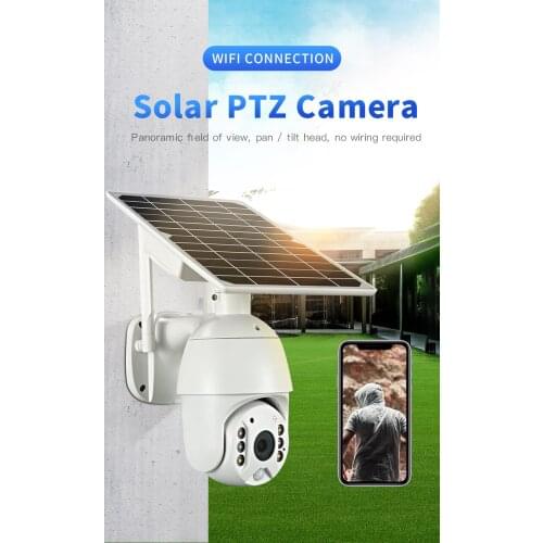 GINCNCN 4G SIM Card 1080P IP Camera WIFI 8W Solar Panel Battery Security Camera Outdoor PTZ CCTV Camera Smart Security Monitor