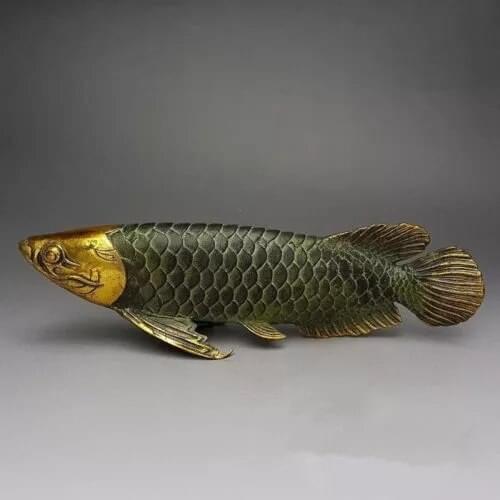 Chinese bronze gilt old handwork lucky home decoration handicraft ' Fish