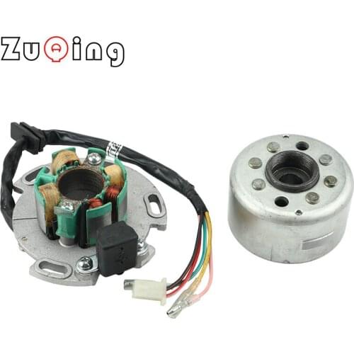 Motorcycle AC Ignition Magneto Stator Rotor kit For Lifan 150cc Horizontal Engines Dirt Pit Bike Monkey Parts