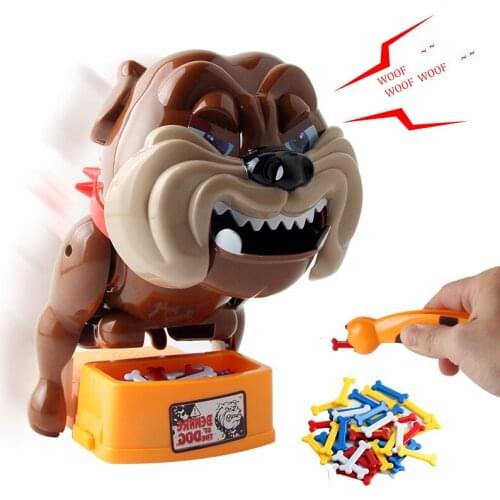 Creative Novelty Barking Dog Toys Table Card Games Funny Scaring Friends Shock Prank Gift Tricky Biting Fingers For Family Party