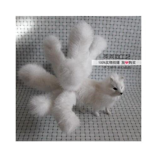 Simulation cute fox 30x12x12cm model polyethylene&furs fox model home decoration props ,model gift d858