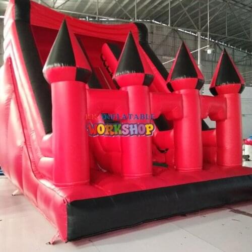 Red jumping slide inflatable up jump slide, Kids Lovely inflatable castle double slides