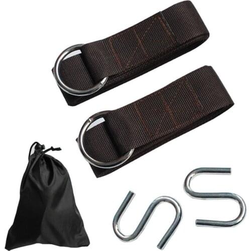 Outdoor Hammock Straps Rope Durable Hammock Nylon Straps With Hook Portable Hanging Tree Rope For Camping Hiking Accessories