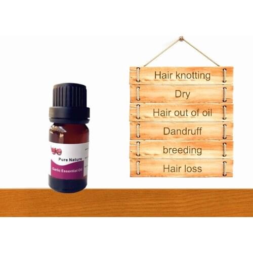 New 10ml Pure Natural Garlic Essential Oil Hair Care For Dry And Maintenance Hair Nutrition Essential Oil For Hair Straightening