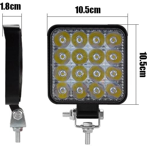 New Led light bar 48w Led bar 16barra Square Spotlight Off road LED work light 12V 24V For Car Truck 4X4 4WD Car SUV ATV