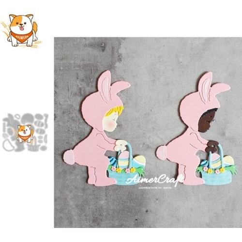 Easter Bunny Costume Metal Cutting Dies Mold Scrapbooking Stencil DIY Embossing Craft Die Cuts Card Making New Dies For 2020